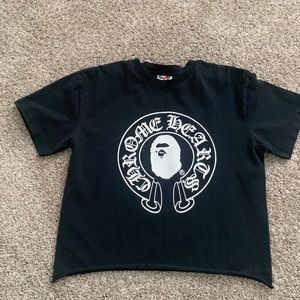 CROPPED Bape x Chrome Hearts Tee ‼️MESSAGE BEFORE BUYING‼️